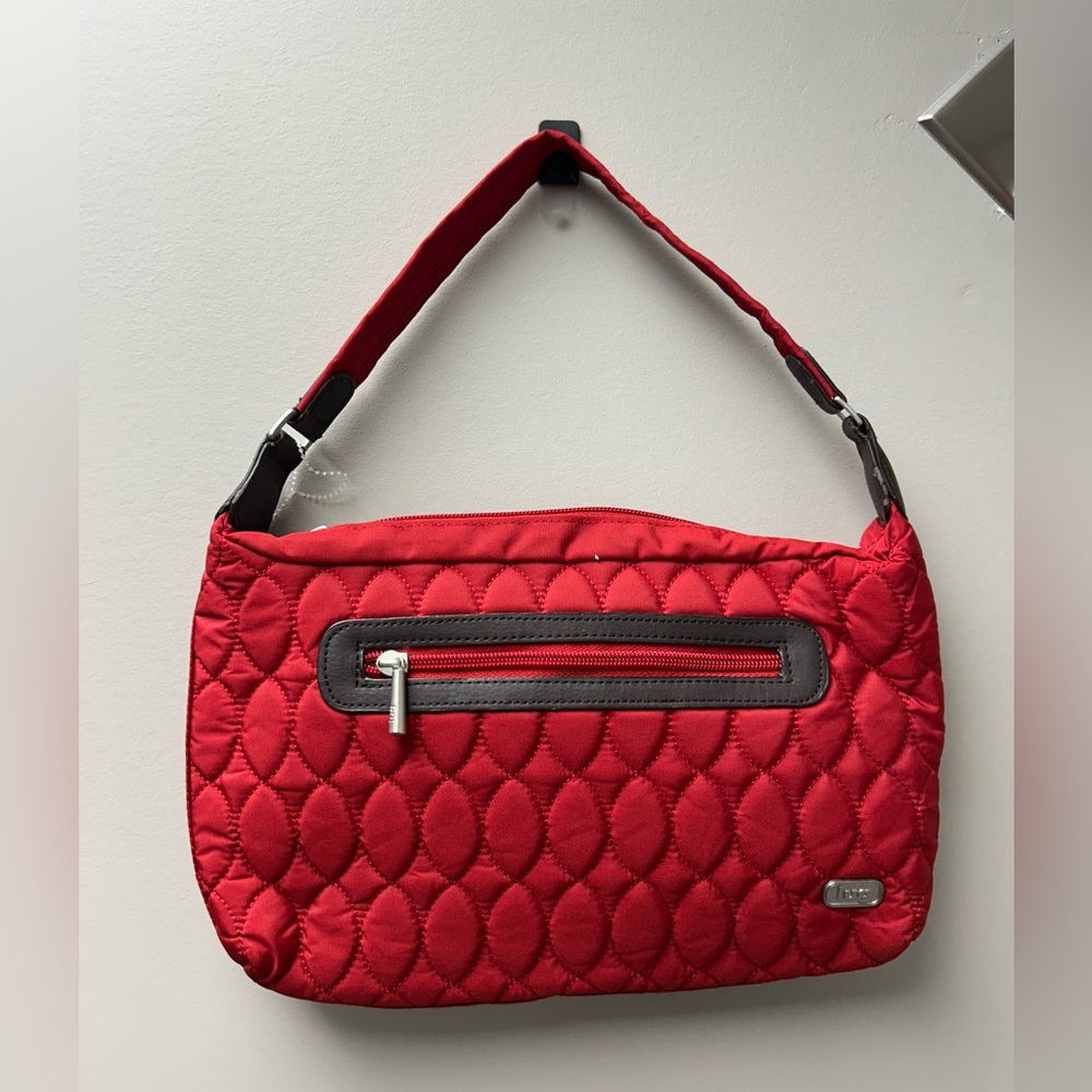 Lug NWOT‎ Red & Brown Quilted Shoulder Bag